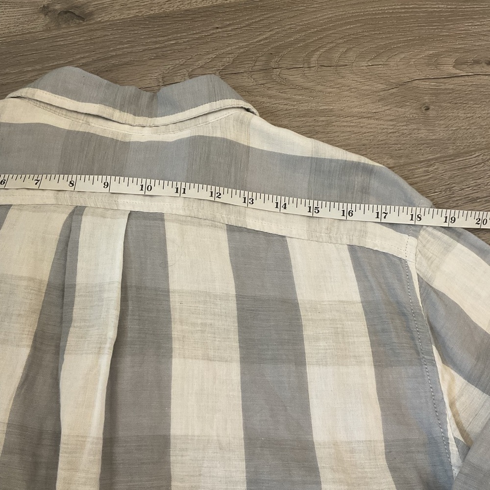 Goodfellow & CO Standard fit gray and white checkered button down shirt - Picture 5 of 8